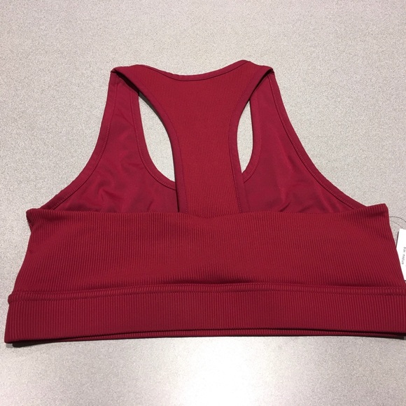All Access Front Row Ribbed Sports Bra Red NWT - Picture 3 of 3